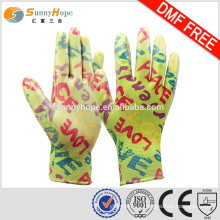 SUNNYHOPE fashion Pu garden gloves DMF free garden gloves